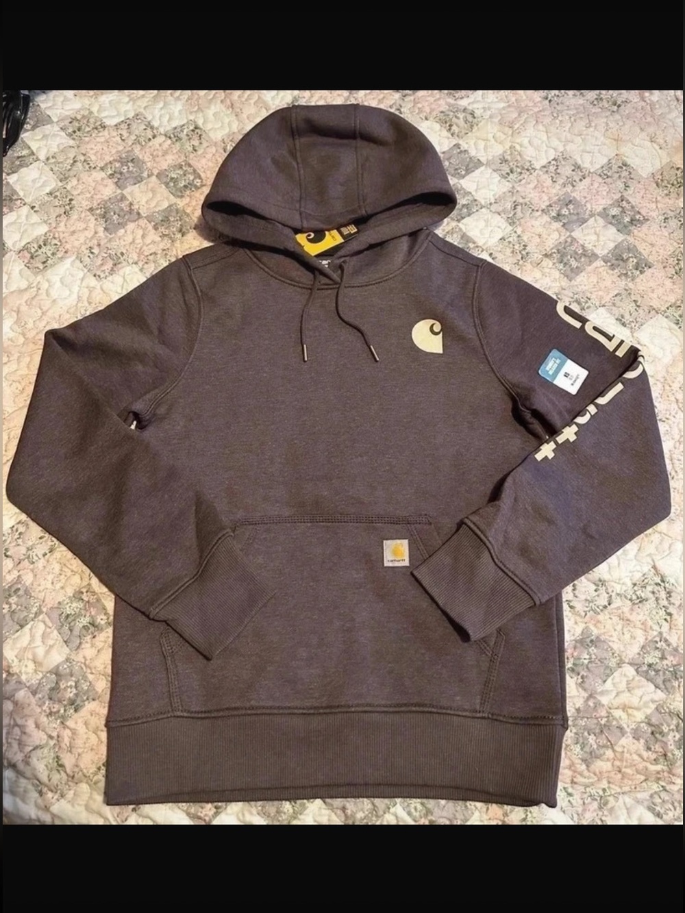 Carhartt Iconic Clarksburg Logo Front Pouch Warm Cozy Pull Over Sweater Hoodie